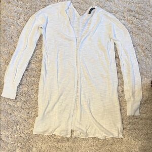White Open Front Cardigan